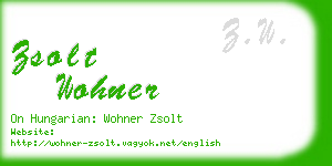 zsolt wohner business card